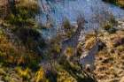 An aerial view of two southern giraffes-Giraffa camelopardalis Okavango Delta-Botswana Art Print